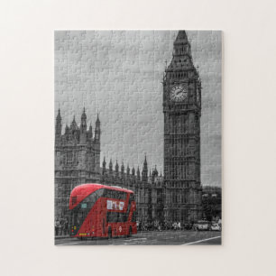 London Red Bus en Big Ben Art Travel Legpuzzel