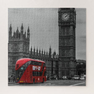 London Red Bus en Big Ben Art Travel Legpuzzel