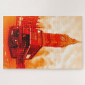 London Red Bus en Big Ben Art Travel Legpuzzel (Horizontaal)