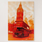 London Red Bus en Big Ben Art Travel Legpuzzel (Verticaal)