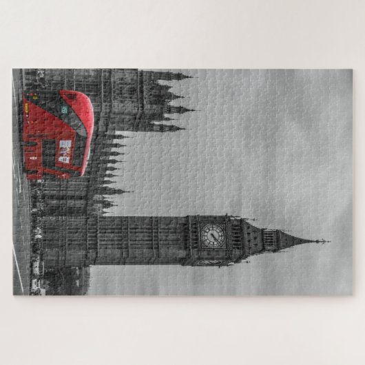 London Red Bus en Big Ben Art Travel Legpuzzel (Horizontaal)