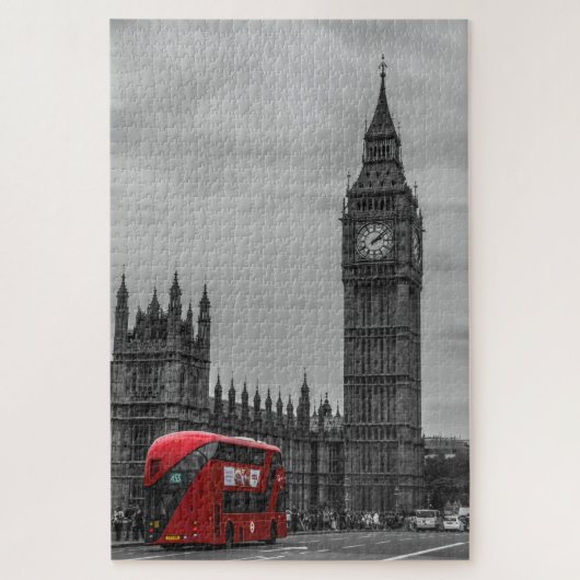 London Red Bus en Big Ben Art Travel Legpuzzel (Verticaal)