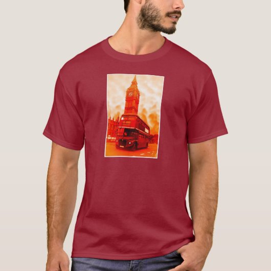 London Red Bus en de Big Ben T-shirt (Voorkant)