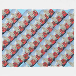 London Red Bus Fleece Deken