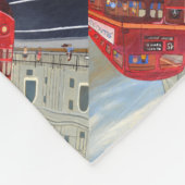 London Red Bus Fleece Deken (Hoek)