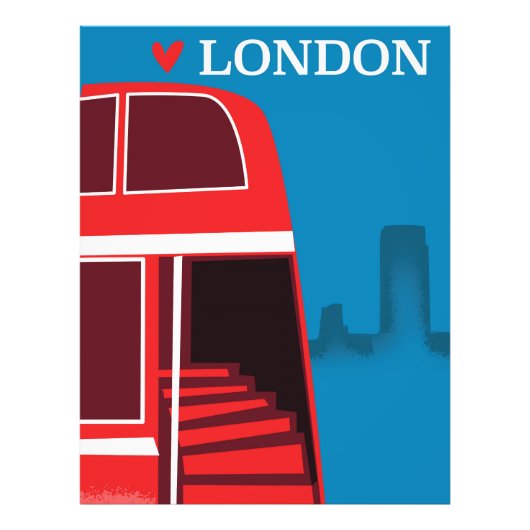 London Red Bus Foto Afdruk (Voorkant)