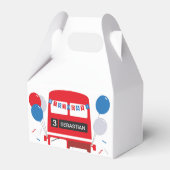 London Red Bus gepersonaliseerde gunst box Bedankdoosjes (Achterkant)