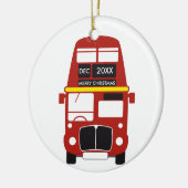 London Red Bus kerstversiering Keramisch Ornament (Links)