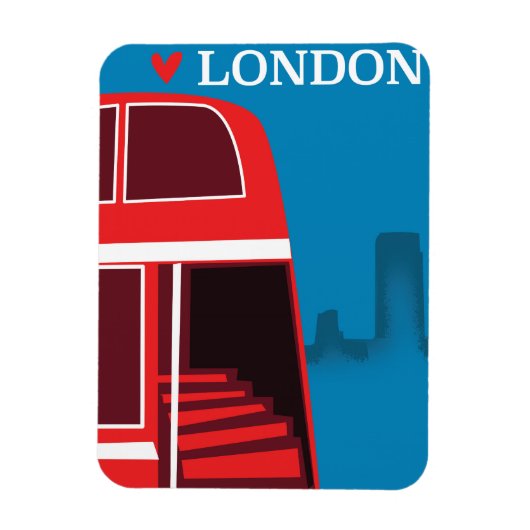London Red Bus Magneet (Verticaal)