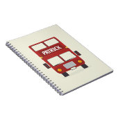 London Red Bus Personalized Notitieboek (Rechterzijde)