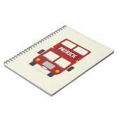 London Red Bus Personalized Notitieboek (Linkerzijde)
