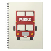 London Red Bus Personalized Notitieboek (Voorkant)