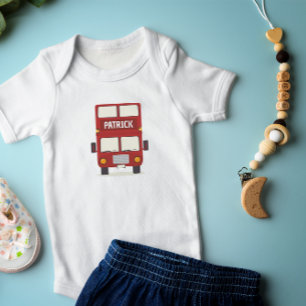 London Red Bus Personalized Romper