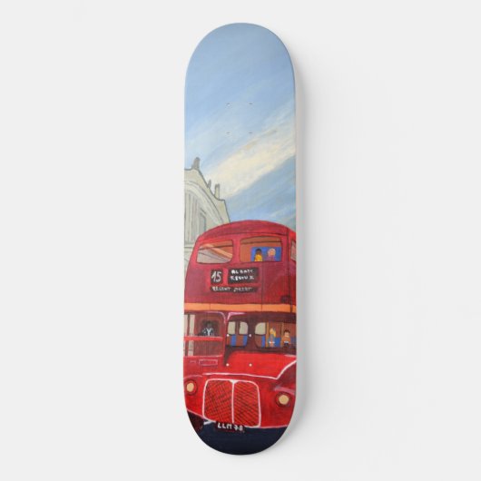 London Red Bus Persoonlijk Skateboard (Voorkant)