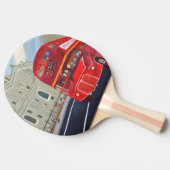 London Red Bus Ping Pong Paddles Tafeltennisbatje (Zijkant)