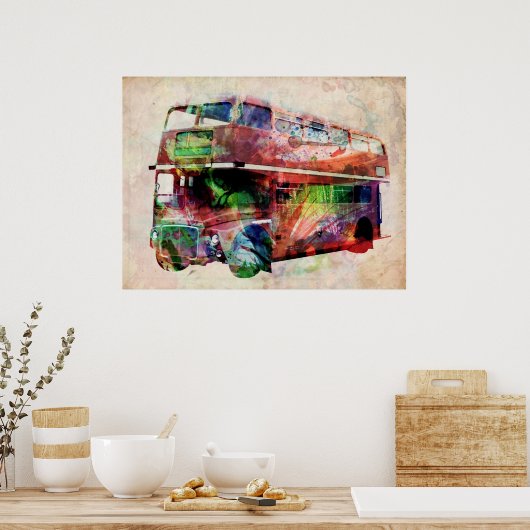 London Red Bus Poster (Keuken)