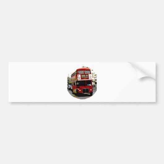London Red Bus Routemaster Buses Bumpersticker (Voorkant)