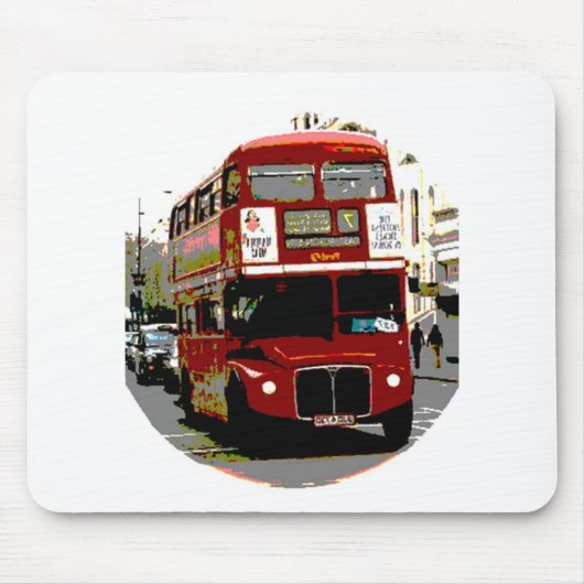 London Red Bus Routemaster Buses Muismat (Voorkant)