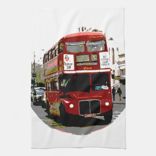 London Red Bus Routemaster Buses Theedoek (Verticaal)