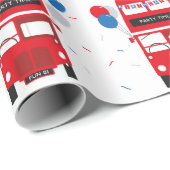London Red Bus Wrapping Paper Cadeaupapier (Rol Hoek)