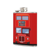 London Red Double Decker Bus Flask Heupfles (Links)