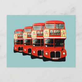 London Red Double-Decker Buses Briefkaart
