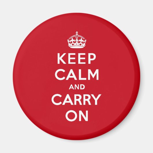 London Red Keep Calm en Carry on Magneet (Voorkant)