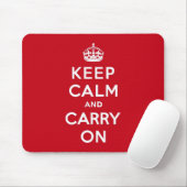 London Red Keep Calm en Carry on Muismat (Met muis)