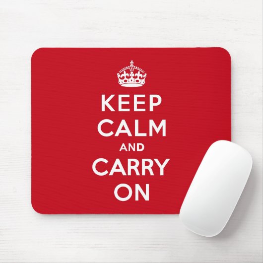 London Red Keep Calm en Carry on Muismat (Met muis)