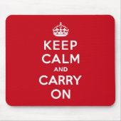 London Red Keep Calm en Carry on Muismat (Voorkant)