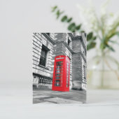 London Red Phone Booth Briefkaart (Staand voorkant)