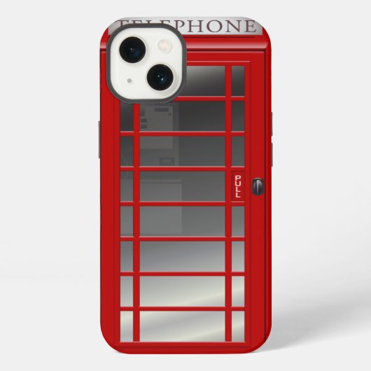 London Red Phone Booth Call Box iPhone Hoesje (Achterkant)