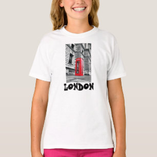 London Red Phone Booth Kinder T-Shirt
