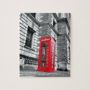 London Red Phone Box - 8x10 - 110 pcs. Legpuzzel