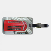 London Red Phone Box Bagagelabel (Achterkant horizontaal)