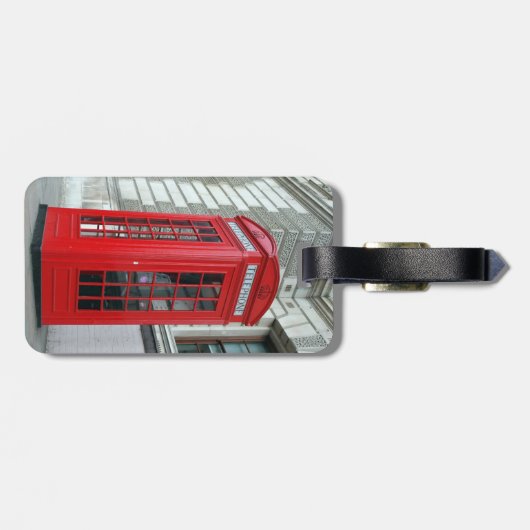 London Red Phone Box Bagagelabel (Achterkant horizontaal)