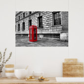 London Red Phone Box - Horizontaal Poster (Keuken)
