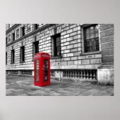 London Red Phone Box - Horizontaal Poster (Voorkant)
