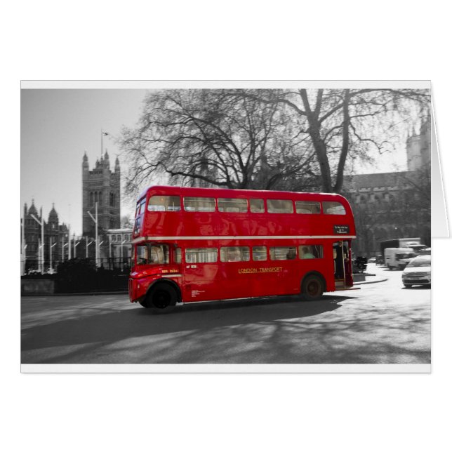 London Red Routemaster Bus (Voorkant Horizontaal)