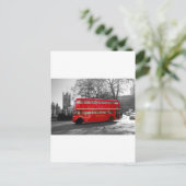London Red Routemaster Bus Briefkaart (Staand voorkant)