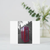 London Red Telefoon box Briefkaart (Staand voorkant)