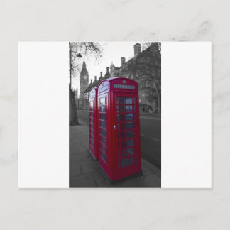 London Red Telefoon box Briefkaart