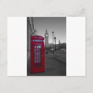London Red Telefoon box Briefkaart