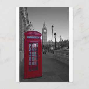 London Red Telefoon box Briefkaart