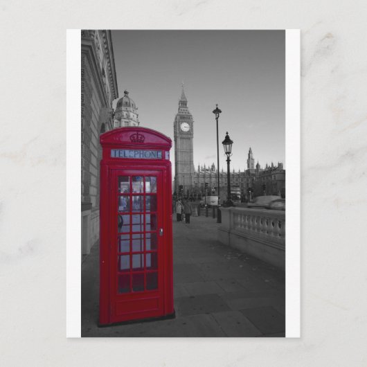 London Red Telefoon box Briefkaart (Voorkant)