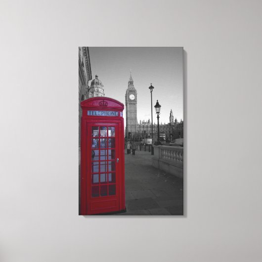 London Red Telefoon box Canvas Afdruk (Voorkant)