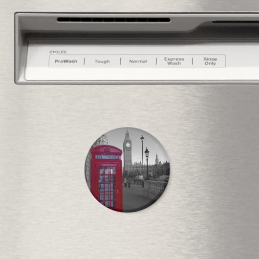 London Red Telefoon box Magneet (Insitu (Vaatwasser))