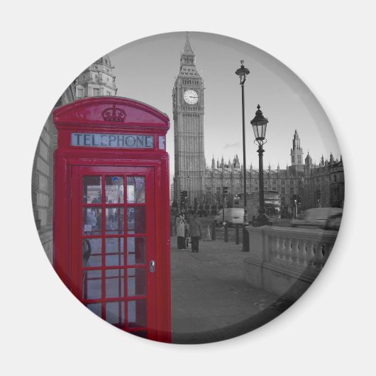 London Red Telefoon box Magneet (Voorkant)