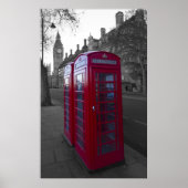 London Red Telefoon box Poster (Voorkant)
