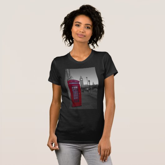 London Red Telefoon box T-shirt (Voorkant volledig)